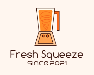 Juicer - Orange Smoothie Blender logo design