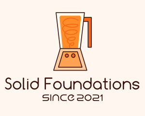 Juice Stand - Orange Smoothie Blender logo design