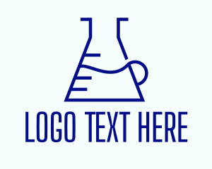 Experiment - Minimalist Laboratory Flask logo design