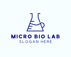 Minimalist Laboratory Flask logo design