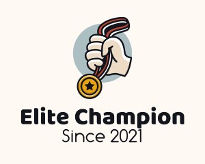 Champion - Golden Medal Champion logo design