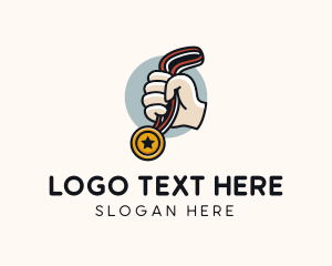 Champion - Golden Medal Champion logo design
