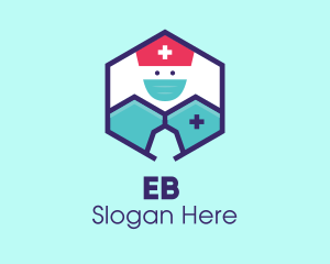 Medical Nurse Doctor Hexagon Logo