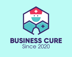 Doctor - Medical Nurse Doctor Hexagon logo design