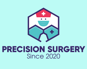 Surgery - Medical Nurse Doctor Hexagon logo design