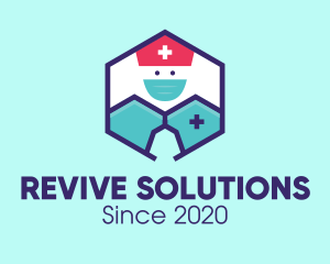 Transformation - Medical Nurse Doctor Hexagon logo design