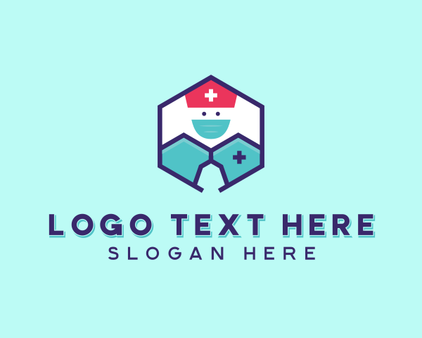 Surgeon - Medical Nurse Doctor Hexagon logo design
