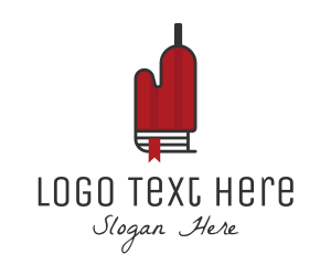 Recipe - Wine Glove Book logo design