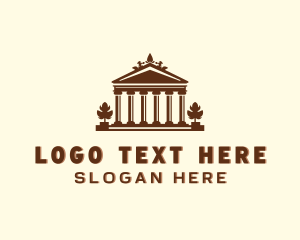 Columns - Greek Landmark Structure logo design