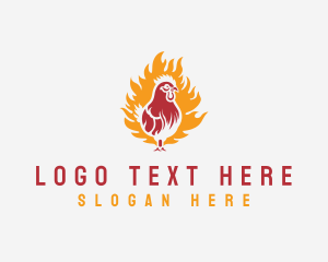 Cooking - Flame Chicken Grill logo design