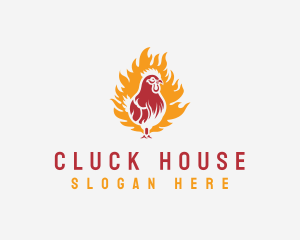 Chicken - Flame Chicken Grill logo design
