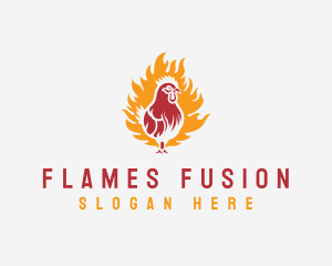 Flame Chicken Grill logo design