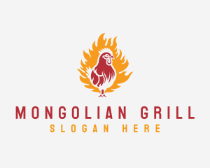 Flame Chicken Grill logo design