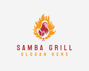 Flame Chicken Grill logo design