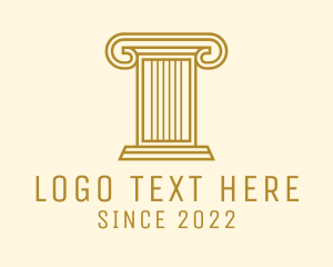 Ancient - Gold Ancient Column logo design