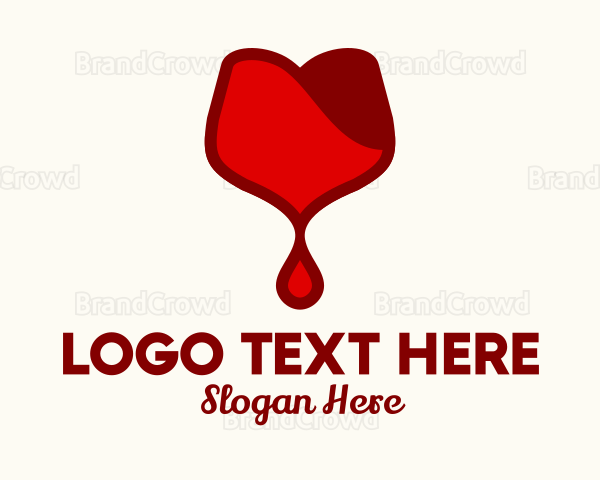Red Wine Droplet Bleed Logo