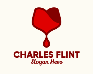 Restaurant - Red Wine Droplet Bleed logo design