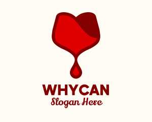 Wine Tasting - Red Wine Droplet Bleed logo design