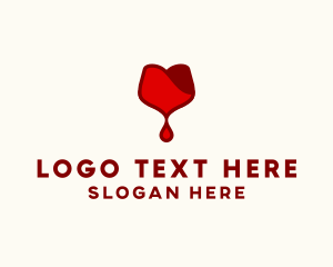 Red - Red Wine Droplet Bleed logo design