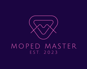 Minimalist Pink Letter M logo design