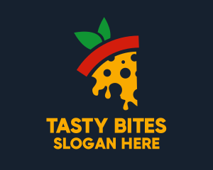 Eat - Tomato Slice Pizza logo design