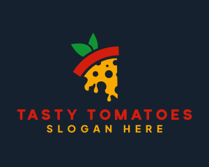 Tomato Slice Pizza logo design