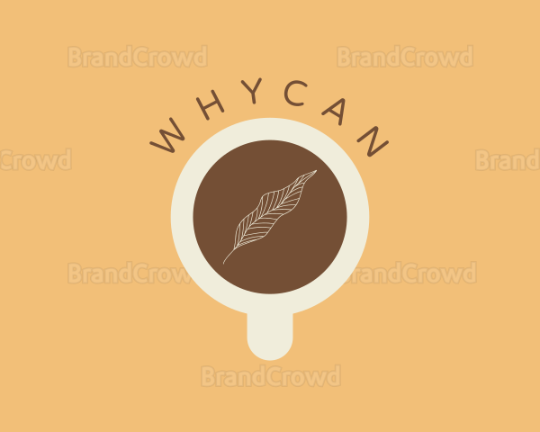 Coffee Cup Leaf Logo