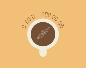 Coffee Cup Leaf Logo