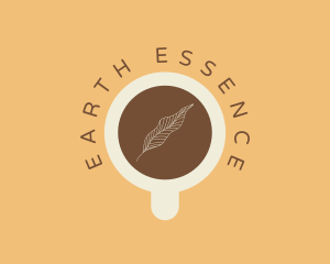 Ground - Coffee Cup Leaf logo design