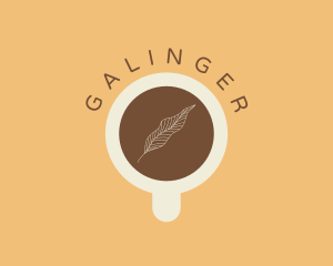 Morning - Coffee Cup Leaf logo design