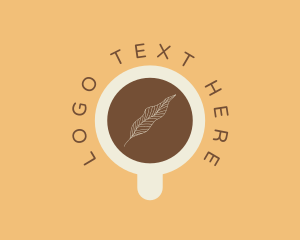 Tea - Coffee Cup Leaf logo design