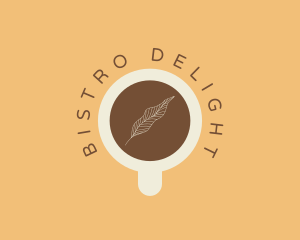 Coffee Cup Leaf logo design