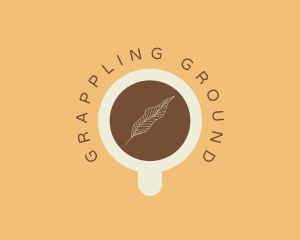 Coffee Cup Leaf logo design