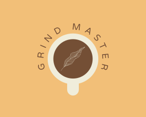 Coffee Cup Leaf logo design