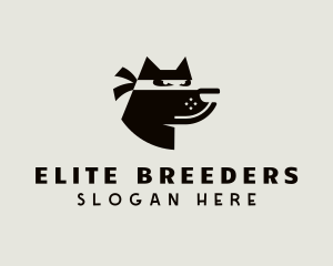 Breeding - Dog Bandit Ninja logo design