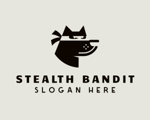 Bandit - Dog Bandit Ninja logo design