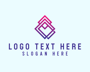 Textile - Geometric Diamond Pattern logo design