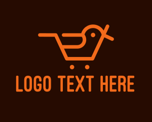 Commerce - Poultry Grocery Cart logo design
