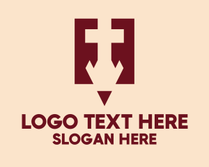 Religion - Cross Pencil Book logo design