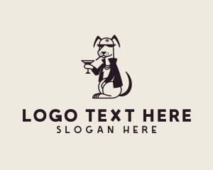 Character - Pet Animal Dog Bar logo design