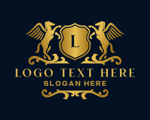 Luxury - Pegasus Royal Crest logo design