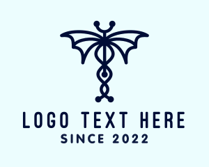 Nurse - Veterinary Stethoscope Wings logo design