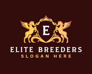 Premium Luxury Horse Crest logo design