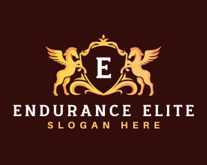 Premium Luxury Horse Crest logo design