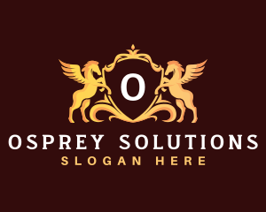 Premium Luxury Horse Crest logo design