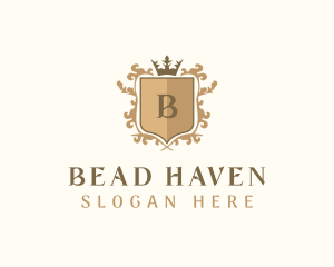 Shield Crown Wreath Firm logo design