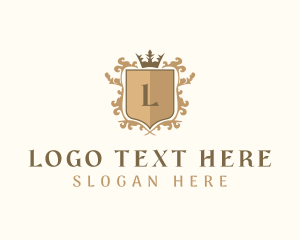 Expensive - Shield Crown Wreath Firm logo design