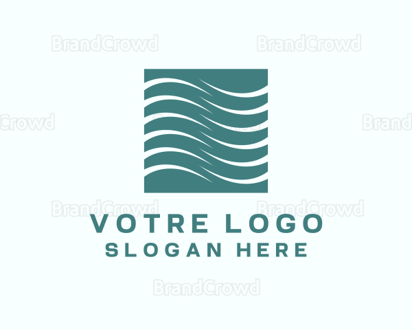 Wave Swim Ocean Logo