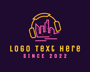 Cityscape - City Skyline Music Bar logo design