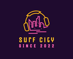 City Skyline Music Bar logo design